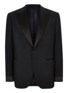 Topman Mens Black Charlie Casely-hayford X Topman Navy Textured Dinner Jacket