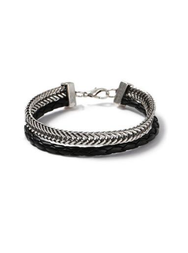 Topman Mens Black Two Row Bracelet*