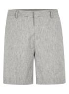 Topman Mens Grey Textured Long Length Formal Shorts
