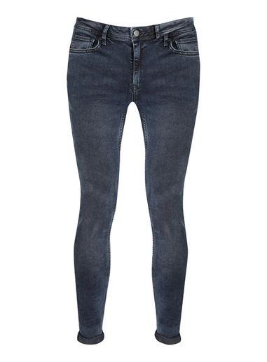 Topman Mens Dark Blue Spray On Skinny Jeans