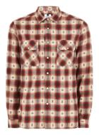 Topman Mens Multi Red And Grey Dobby Check Shirt