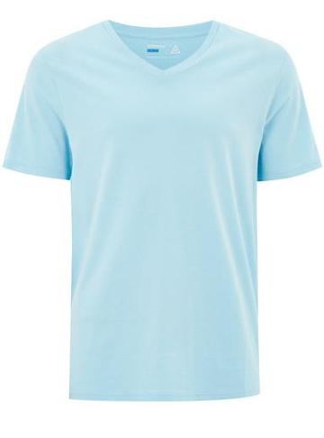 Topman Mens Blue Slim V-neck T-shirt