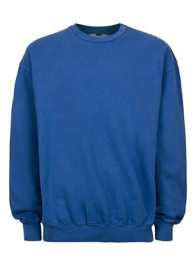 Topman Mens Blue Wash Oversized Side Panel Sweatshirt