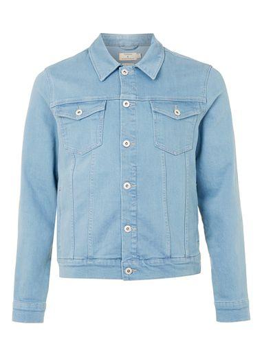 Topman Mens Mid Wash Blue Denim Jacket