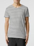Topman Mens White Selected Homme Stripe T-shirt