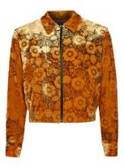 Topman Mens Topman Design Orange Floral Burnout Harrington Jacket