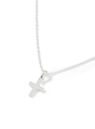 Topman Mens Sterling Silver Cross Necklace*