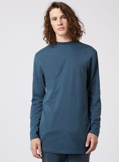Topman Mens Blue Co-ord Longline Loungewear T-shirt