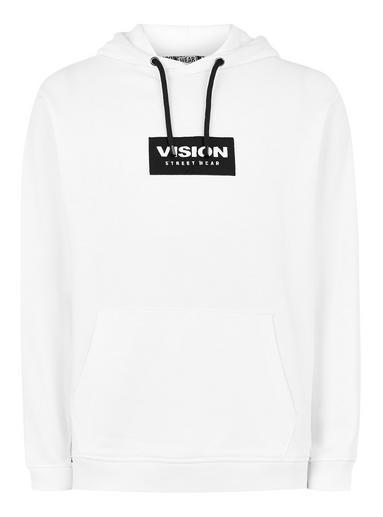 Topman Mens Vision Street Wear White Embossed Super Hoodie
