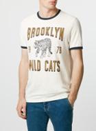 Topman Mens Cream Off White Brooklyn T-shirt