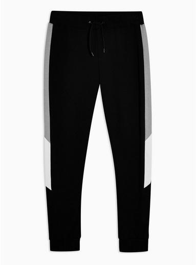 Topman Mens Multi Black And White Panel Side Stripe Joggers