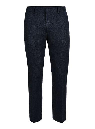 Topman Mens Blue Navy Jersey Cropped Pants