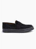 Topman Mens Black Acton Penny Loafers