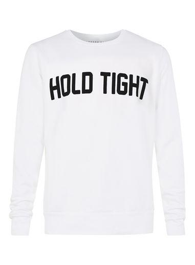 Topman Mens London Co. White Hold Tight Slogan Sweatshirt*