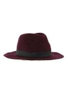 Topman Mens Purple Premium Plum Wool Puritan Hat