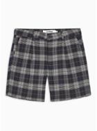 Topman Mens Navy Check Shorts