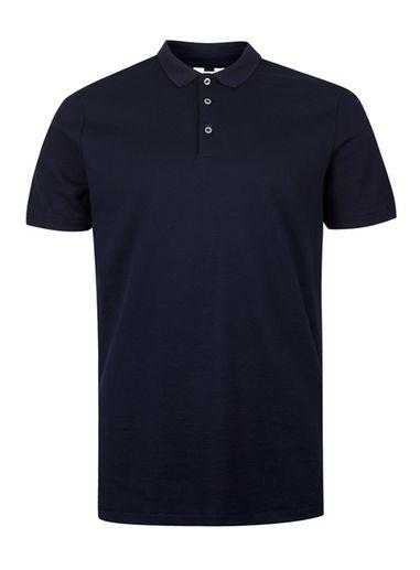 Topman Mens Navy Slim Fit Polo Shirt