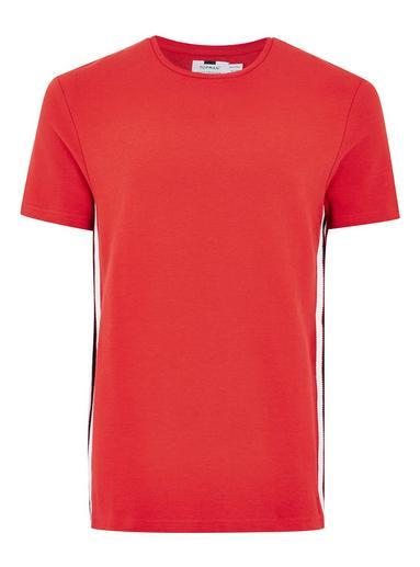 Topman Mens Red Taping T-shirt