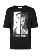 Topman Mens Black Justin Bieber Print Oversized T-shirt