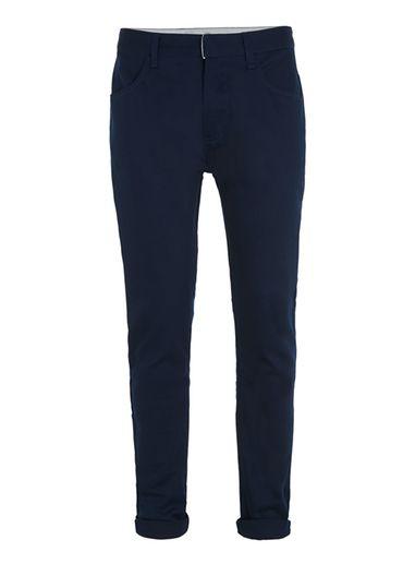 Topman Mens Blue Navy Stretch Skinny Chinos