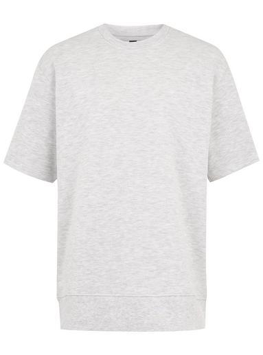Topman Mens Frost Grey Short Sleeve Sweatshirt