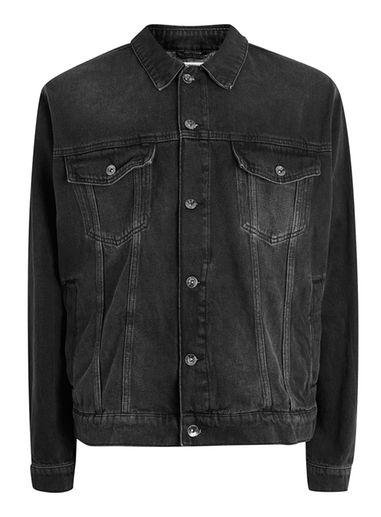 Topman Mens Oversized Black Denim Jacket