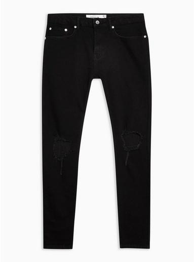 Topman Mens Black Blowout Spray On Jeans