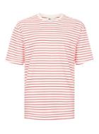 Topman Mens Grey Off White And Red Stripe Oversized T-shirt