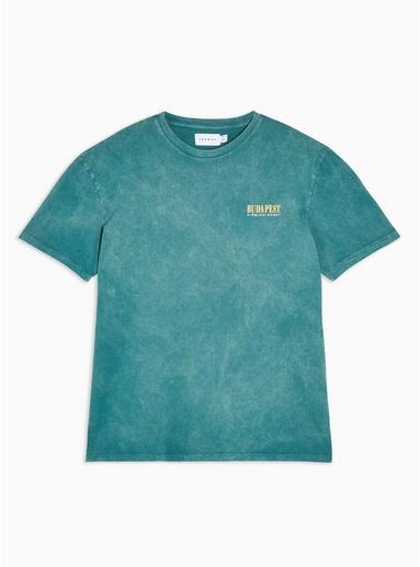 Topman Mens Khaki Teal Budapest T-shirt