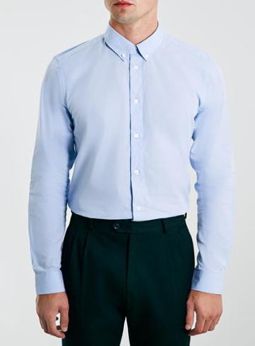 Topman Mens Wincer And Plant Blue Shirt