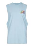 Topman Mens Blue Wave Seeker Print Tank Top