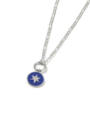 Topman Mens Blue Silver Pendant Necklace*