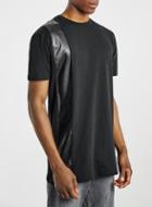 Topman Mens Black Stripe Long Line T-shirt