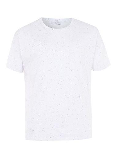 Topman Mens Selected Homme White Neppy T-shirt