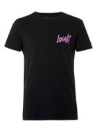 Topman Mens Black And Pink Locals Print T-shirt