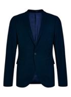 Topman Mens Blue Navy Textured Ultra Skinny Fit Suit Jacket