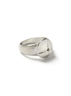 Topman Mens Silver Look Etched Compass Ring*