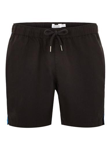 Topman Mens Black Taping Pull On Shorts