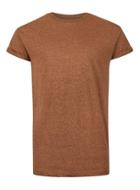 Topman Mens Orange And Black Muscle Fit Roller Sleeve T-shirt