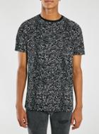 Topman Mens Black/white Splat T-shirt