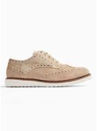 Topman Mens Brown Beige Suede Kellis Brogues