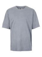 Topman Mens Blue Raw Hem Oversized T-shirt