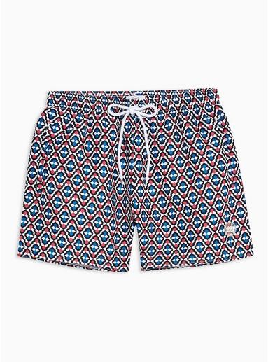 Topman Mens Multi Moroccan Geometric Print Swim Shorts