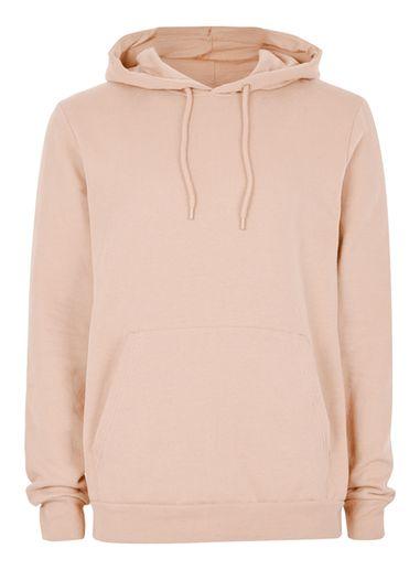 Topman Mens Pink Nude Overhead Hoodie