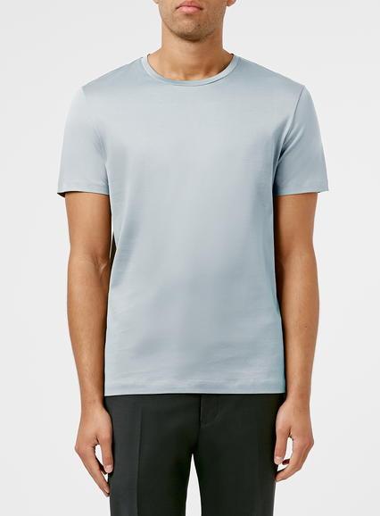 Topman Mens Premium Sky Blue T-shirt