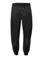 Topman Mens Aaa Black Faux Leather Patch Slim Joggers