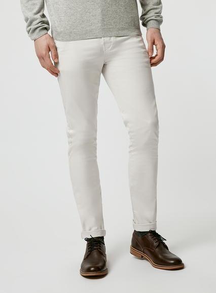Topman Mens Cream Light Grey Stretch Skinny Chinos