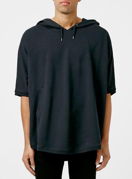 Topman Mens Blue Navy Fisherman Poncho