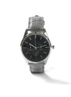Topman Mens Grey And Black Leather Watch*