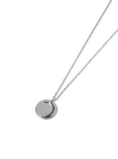 Topman Mens Silver Moon Necklace*